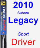 Driver Wiper Blade for 2010 Subaru Legacy - Vision Saver