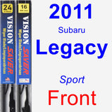 Front Wiper Blade Pack for 2011 Subaru Legacy - Vision Saver