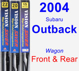 Front & Rear Wiper Blade Pack for 2004 Subaru Outback - Vision Saver