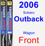 Front Wiper Blade Pack for 2006 Subaru Outback - Vision Saver