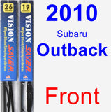 Front Wiper Blade Pack for 2010 Subaru Outback - Vision Saver