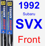 Front Wiper Blade Pack for 1992 Subaru SVX - Vision Saver