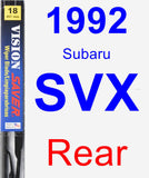 Rear Wiper Blade for 1992 Subaru SVX - Vision Saver