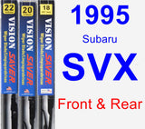 Front & Rear Wiper Blade Pack for 1995 Subaru SVX - Vision Saver