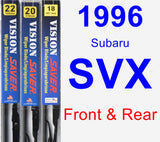 Front & Rear Wiper Blade Pack for 1996 Subaru SVX - Vision Saver