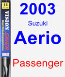 Passenger Wiper Blade for 2003 Suzuki Aerio - Vision Saver