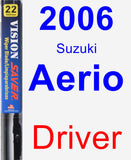 Driver Wiper Blade for 2006 Suzuki Aerio - Vision Saver