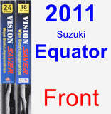 Front Wiper Blade Pack for 2011 Suzuki Equator - Vision Saver