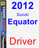 Driver Wiper Blade for 2012 Suzuki Equator - Vision Saver