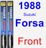 Front Wiper Blade Pack for 1988 Suzuki Forsa - Vision Saver