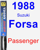 Passenger Wiper Blade for 1988 Suzuki Forsa - Vision Saver