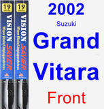 Front Wiper Blade Pack for 2002 Suzuki Grand Vitara - Vision Saver