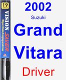 Driver Wiper Blade for 2002 Suzuki Grand Vitara - Vision Saver