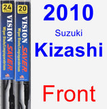 Front Wiper Blade Pack for 2010 Suzuki Kizashi - Vision Saver