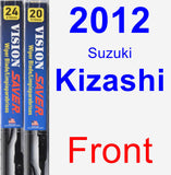 Front Wiper Blade Pack for 2012 Suzuki Kizashi - Vision Saver