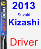 Driver Wiper Blade for 2013 Suzuki Kizashi - Vision Saver