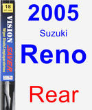 Rear Wiper Blade for 2005 Suzuki Reno - Vision Saver