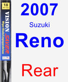 Rear Wiper Blade for 2007 Suzuki Reno - Vision Saver