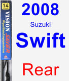 Rear Wiper Blade for 2008 Suzuki Swift - Vision Saver