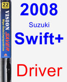 Driver Wiper Blade for 2008 Suzuki Swift+ - Vision Saver