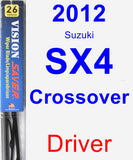 Driver Wiper Blade for 2012 Suzuki SX4 Crossover - Vision Saver