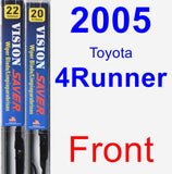 Front Wiper Blade Pack for 2005 Toyota 4Runner - Vision Saver