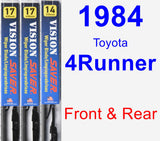 Front & Rear Wiper Blade Pack for 1984 Toyota 4Runner - Vision Saver