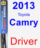 Driver Wiper Blade for 2013 Toyota Camry - Vision Saver