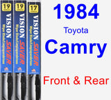 Front & Rear Wiper Blade Pack for 1984 Toyota Camry - Vision Saver