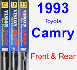 Front & Rear Wiper Blade Pack for 1993 Toyota Camry - Vision Saver