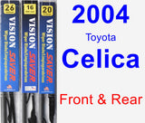 Front & Rear Wiper Blade Pack for 2004 Toyota Celica - Vision Saver