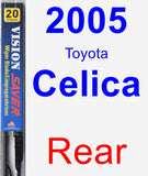 Rear Wiper Blade for 2005 Toyota Celica - Vision Saver