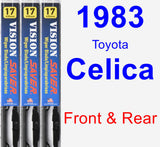 Front & Rear Wiper Blade Pack for 1983 Toyota Celica - Vision Saver