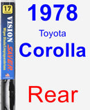 Rear Wiper Blade for 1978 Toyota Corolla - Vision Saver