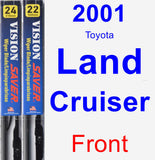 Front Wiper Blade Pack for 2001 Toyota Land Cruiser - Vision Saver