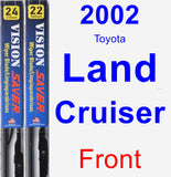 Front Wiper Blade Pack for 2002 Toyota Land Cruiser - Vision Saver