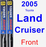 Front Wiper Blade Pack for 2005 Toyota Land Cruiser - Vision Saver