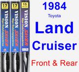 Front & Rear Wiper Blade Pack for 1984 Toyota Land Cruiser - Vision Saver