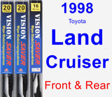 Front & Rear Wiper Blade Pack for 1998 Toyota Land Cruiser - Vision Saver