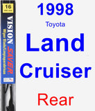 Rear Wiper Blade for 1998 Toyota Land Cruiser - Vision Saver