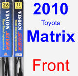 Front Wiper Blade Pack for 2010 Toyota Matrix - Vision Saver