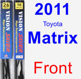 Front Wiper Blade Pack for 2011 Toyota Matrix - Vision Saver