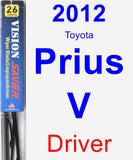 Driver Wiper Blade for 2012 Toyota Prius V - Vision Saver