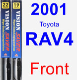 Front Wiper Blade Pack for 2001 Toyota RAV4 - Vision Saver