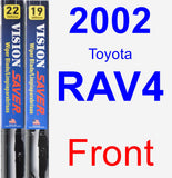 Front Wiper Blade Pack for 2002 Toyota RAV4 - Vision Saver