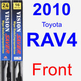 Front Wiper Blade Pack for 2010 Toyota RAV4 - Vision Saver