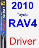 Driver Wiper Blade for 2010 Toyota RAV4 - Vision Saver