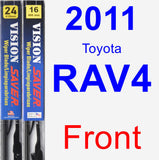Front Wiper Blade Pack for 2011 Toyota RAV4 - Vision Saver