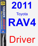 Driver Wiper Blade for 2011 Toyota RAV4 - Vision Saver