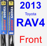 Front Wiper Blade Pack for 2013 Toyota RAV4 - Vision Saver